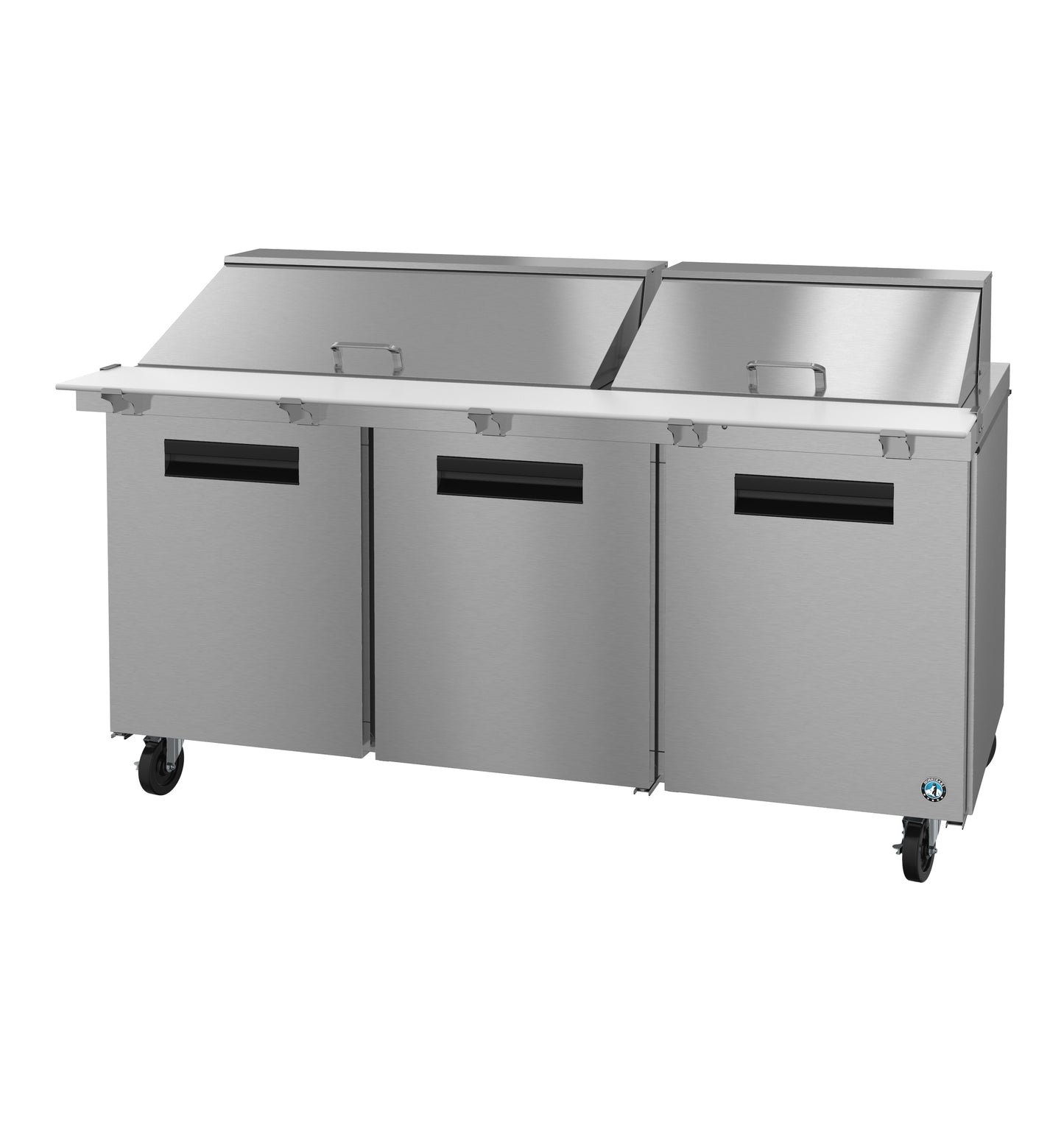 Hoshizaki SR72B-30M Three Section Stainless Doors Mega Top Prep Table Refrigerator