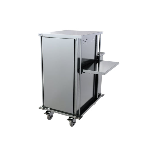 Carlisle DXPTQCSHELF Stainless Steel Drop Down Shelf TQ Compact Meal Delivery Cart