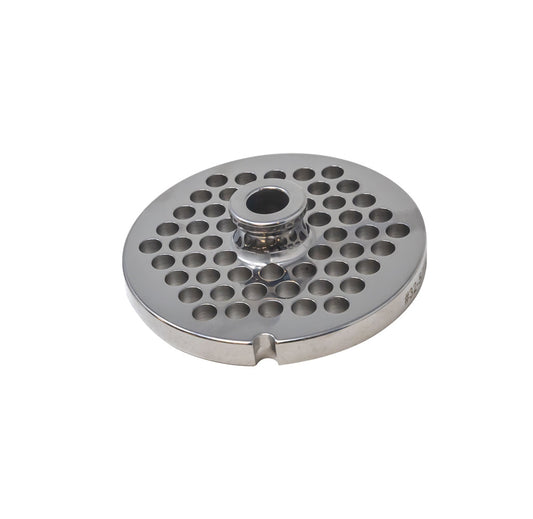 Omcan 11209 #32 One Notch/Round European Style Stainless Steel Plate with Hub, 8mm (5/16")