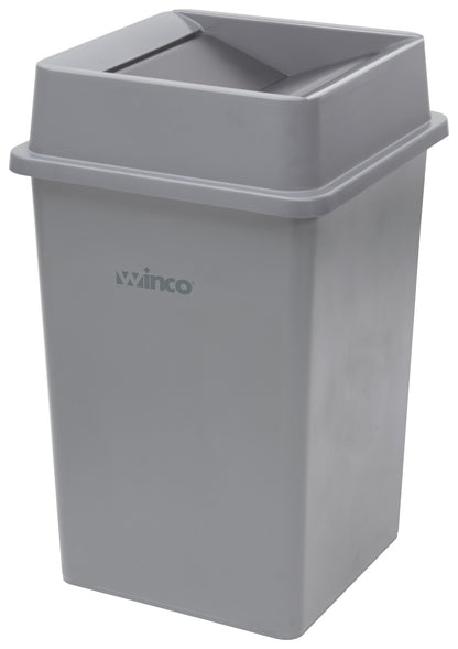 Winco PTCS-35G 35 Gallon Gray Tall Trash Can