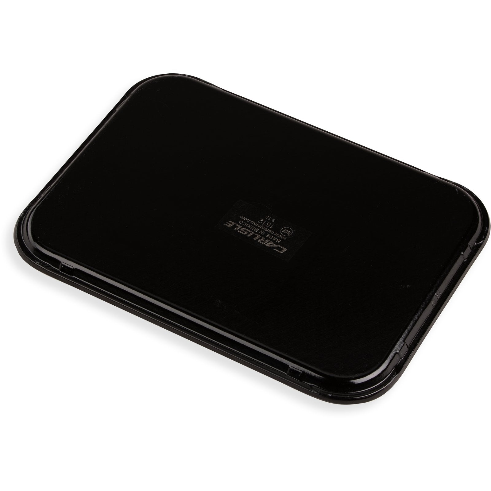 Carlisle 1612FG004 16.4" x 12" Black Solid Rectangular Glasteel Tray