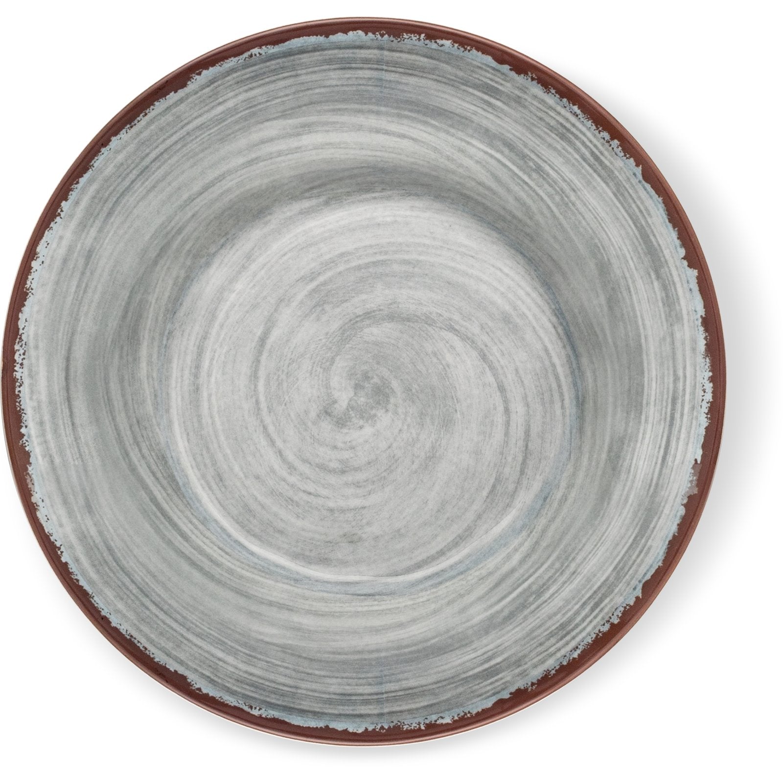 Carlisle 5400318 28.5 oz Smoke Mingle Melamine Rimmed Soup Bowl
