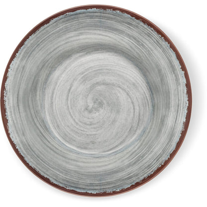 Carlisle 5400318 28.5 oz Smoke Mingle Melamine Rimmed Soup Bowl