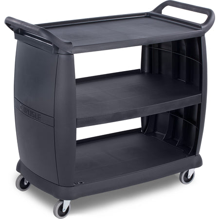 Carlisle CC224303 23" x 42" x 37.5" Black Polypropylene Bussing Cart