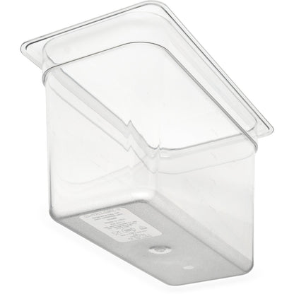 Carlisle 3066907 1/3 Size Clear Polycarbonate StorPlus Food Pan, 8" Deep