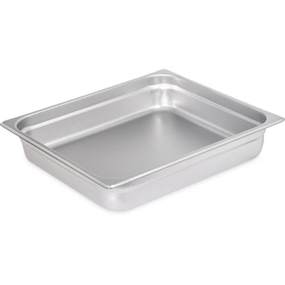 Carlisle 607232 2/3 Size Stainless Steel DuraPan Light Gauge Steam Table Hotel Pan, 2.5" Deep