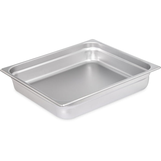 Carlisle 607232 2/3 Size Stainless Steel DuraPan Light Gauge Steam Table Hotel Pan, 2.5" Deep