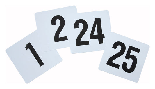 Winco TBN-25 4" x 3-3/4" Plastic Table Numbers 1-25
