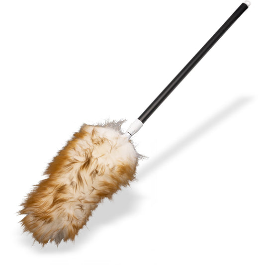 Carlisle 4573300 30" - 42" White Flo-Pac Telescopic 100% Lamb's Wool Duster