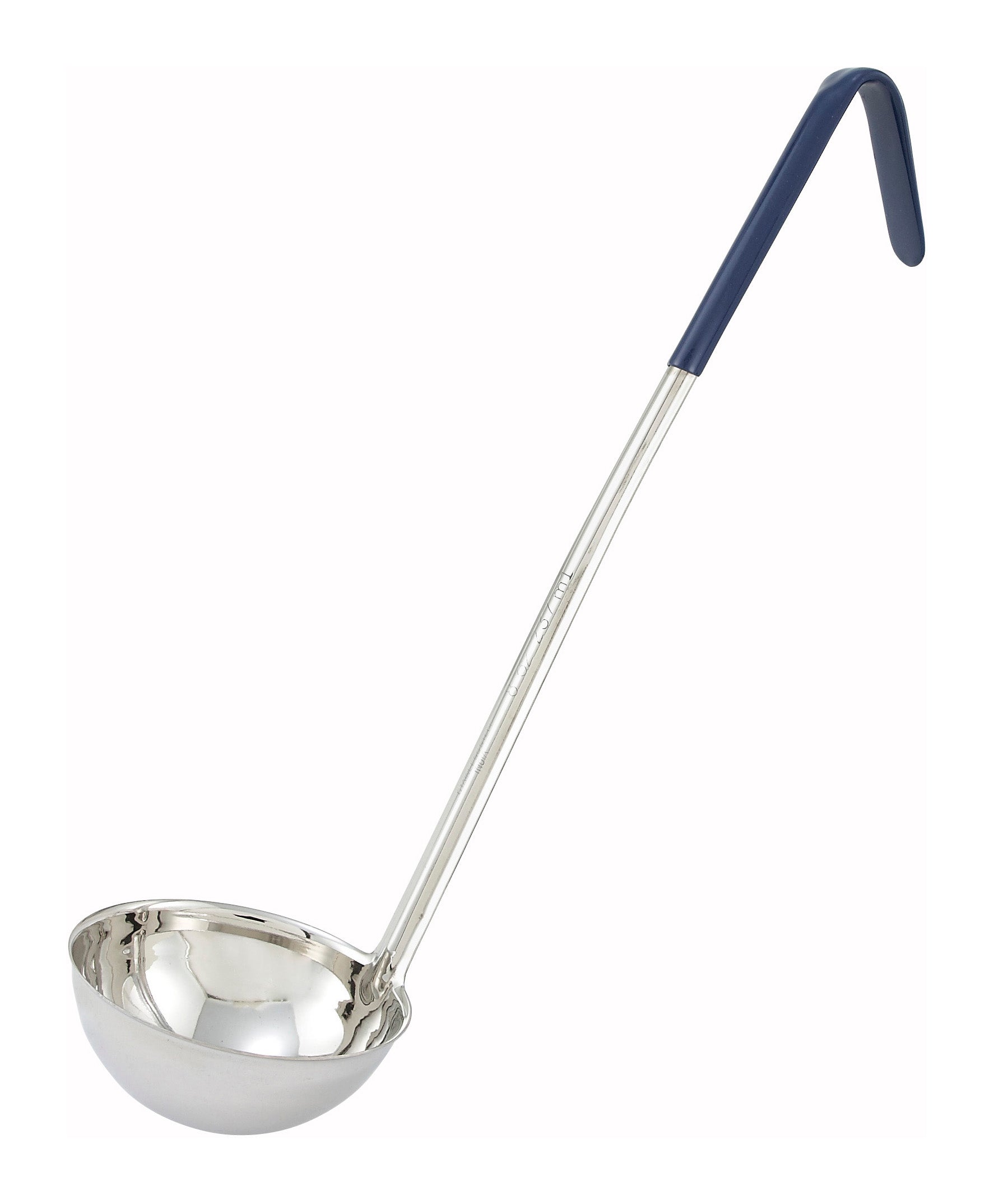 Winco LDC-8 8 oz. Blue Stainless Steel Ladle