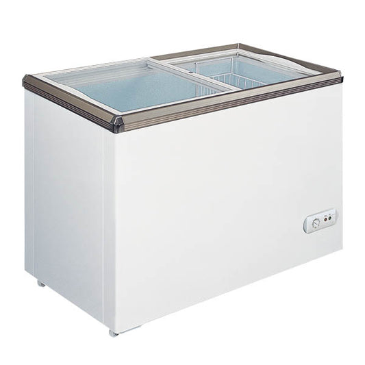 Omcan 45291 29-inch Ice Cream Display Chest Freezer with Flat Glass Top