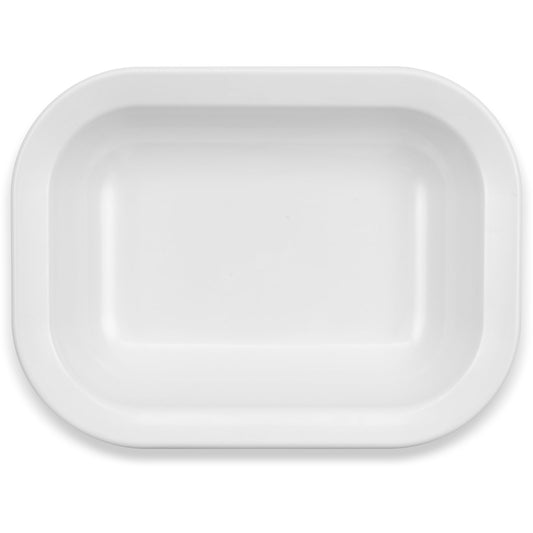Carlisle 4374502 28 oz White Rectangle Melamine Baker Server