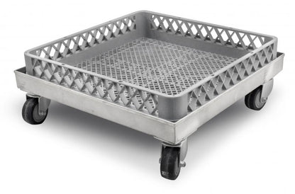 Omcan 31858 16-Gauge 304 Stainless Steel Dish Rack Dolly/Cart