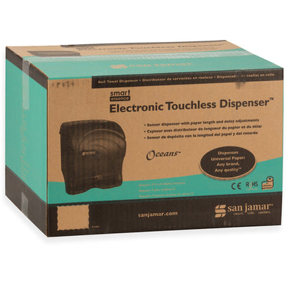 Carlisle T8490TBK Black Pearl ABS Oceans Smart Essence Electronic Roll Towel Dispenser