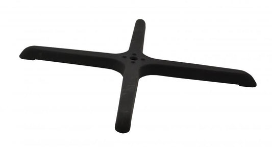 Omcan 43153 22" x 22" Black Cross-Shaped Restaurant Table End Base compatible for 43206 and 43509 Table Columns