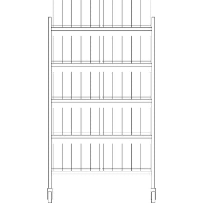 Dinex DX1173X100 100 Domes or 200 Bases 40" x 20.25" x 73" Stainless Steel Drying and Storage Cart