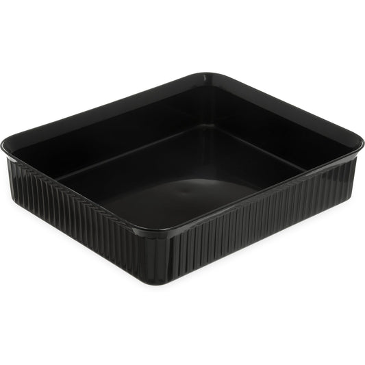 Carlisle 811203 10 lb 12-7/16" x 10-1/4" Black Rectangular Polypropylene Deliware Crock