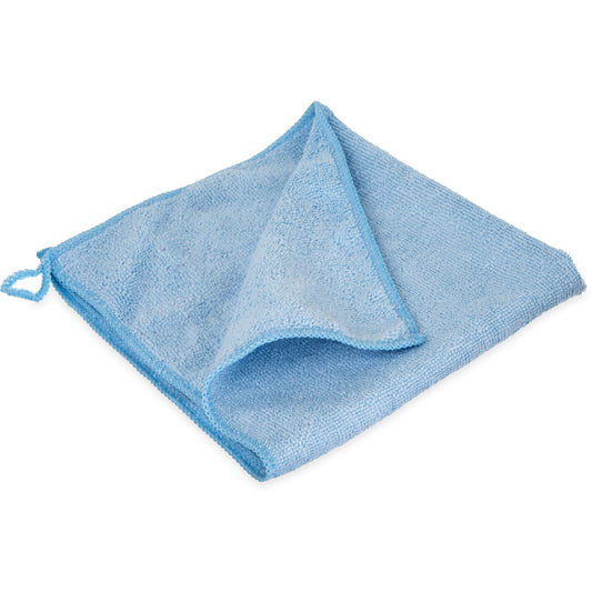 Carlisle 3633414 16" x 16" Blue Terry Microfiber Cleaning Cloth