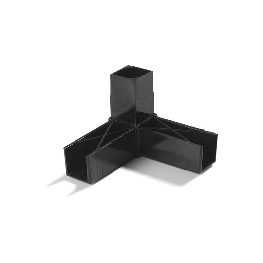 Carlisle 900203 1" 90* 3 Prong Black Sneeze Guard Assembly Blocks