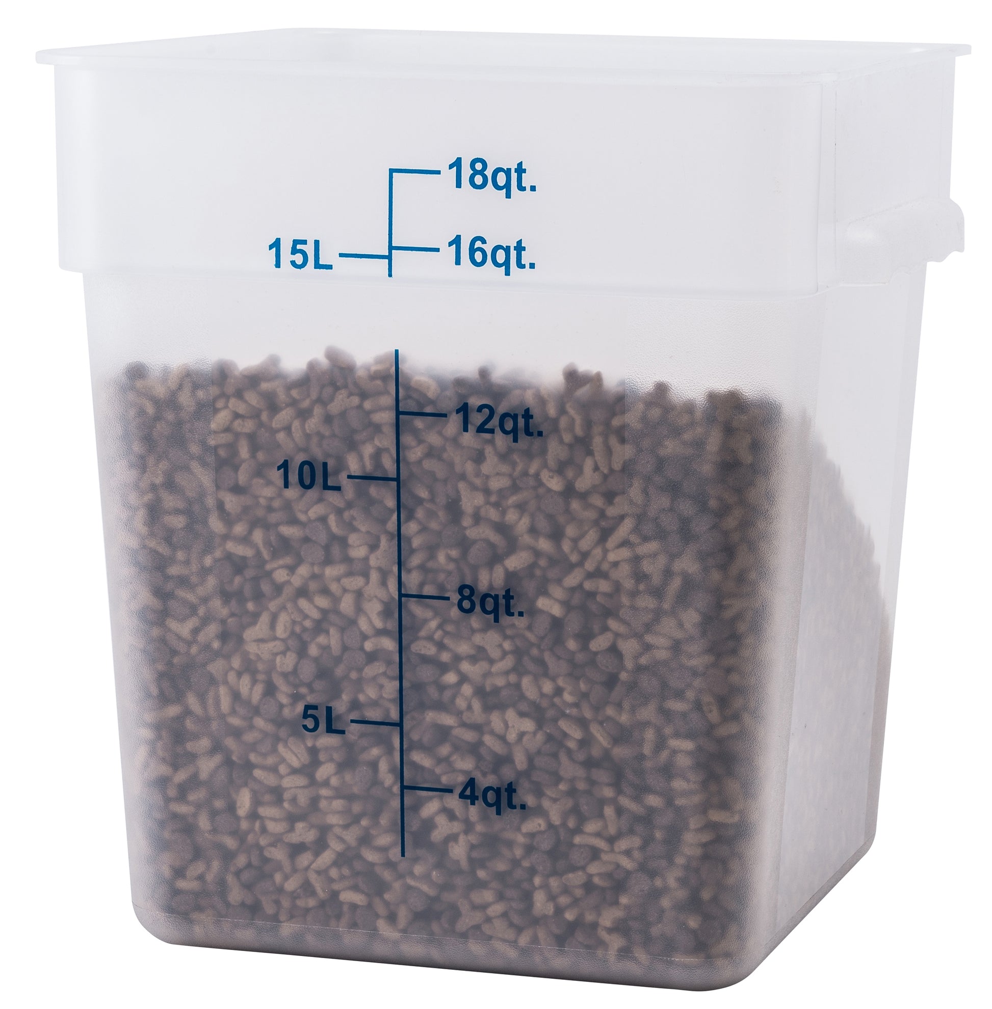Winco PTSC-18 18 Qt. Polypropylene Storage Container
