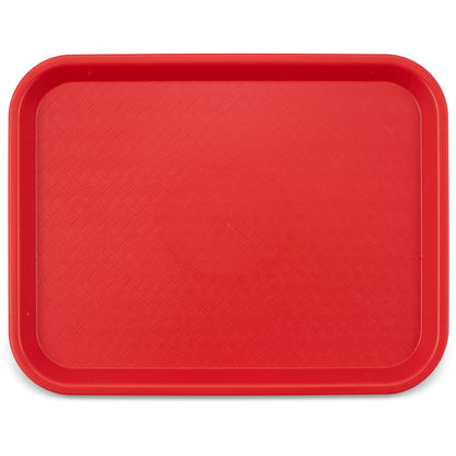 Carlisle CT101405 10" x 14" Red Cafe Fast Food Cafeteria Tray