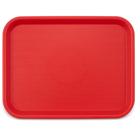 Carlisle CT101405 10" x 14" Red Cafe Fast Food Cafeteria Tray
