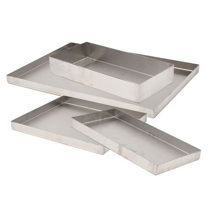 Omcan 43514 18" x 6" x 1" Stainless Steel Pan with Drain Holes