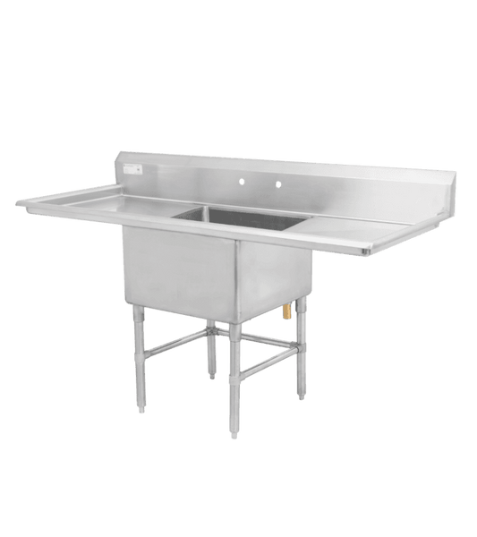Thorinox TSS-2424-RL24 24" x 24" Single Sink for Dishwasher with Left & Right Drainboard