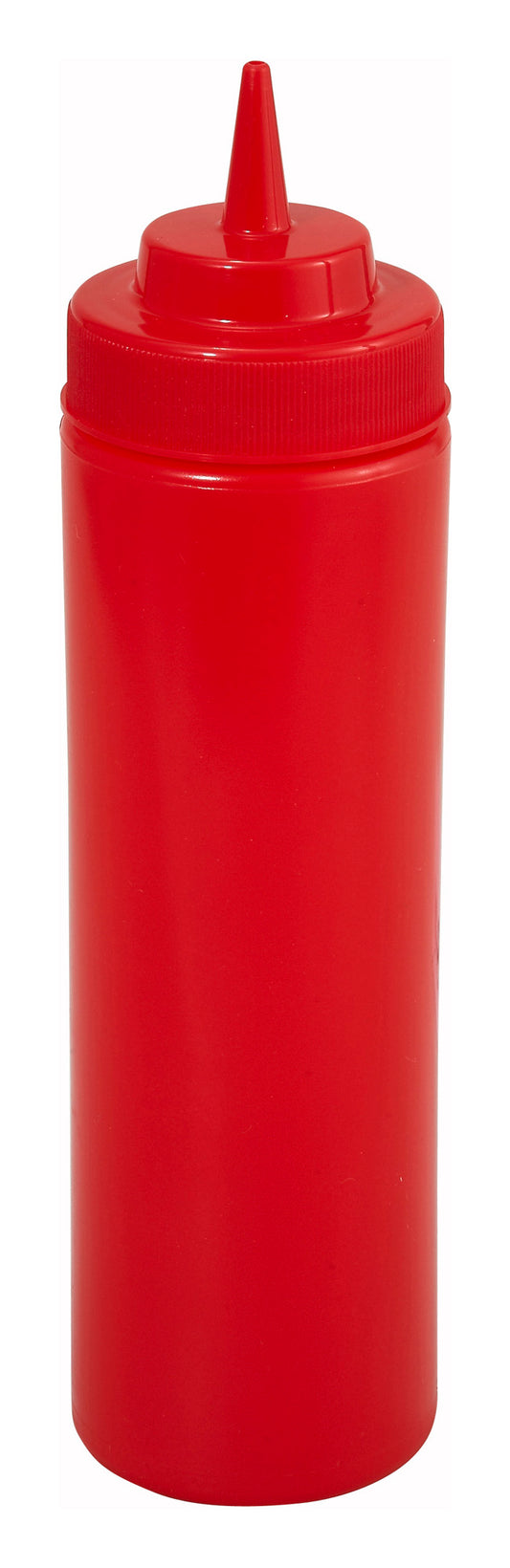 Winco PSW-16R 16 oz. Red Wide Mouth Squeeze Bottles (6pcs/pk)