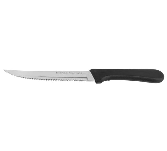 Omcan 11551 Steak Table Knife Pointy Tip, Narrow Blade with Plastic Handle