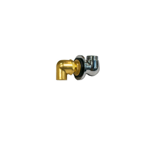 BK Resources BKF-WMB-XX-G Chrome-Plated Brass Splash Mount Base Less Spout