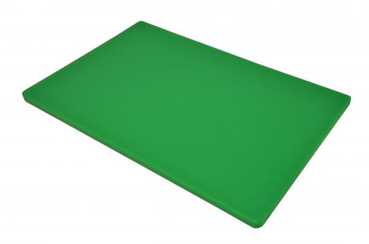 Omcan 41198 12" x 18" x 1/2" Green Polyethylene Rigid Cutting Board