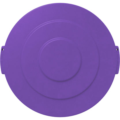 Sparta 84101189 10 Gallon Purple Round Polyethylene Bronco Waste Bin Trash Container Lid
