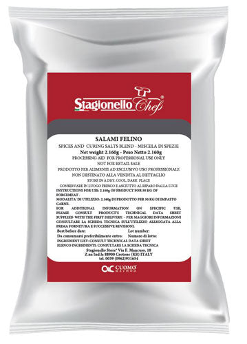 Omcan 47002 2.16 kg / bag Curing Salts and Spice Blends for Rapid Fermentation Salami Felino Salami
