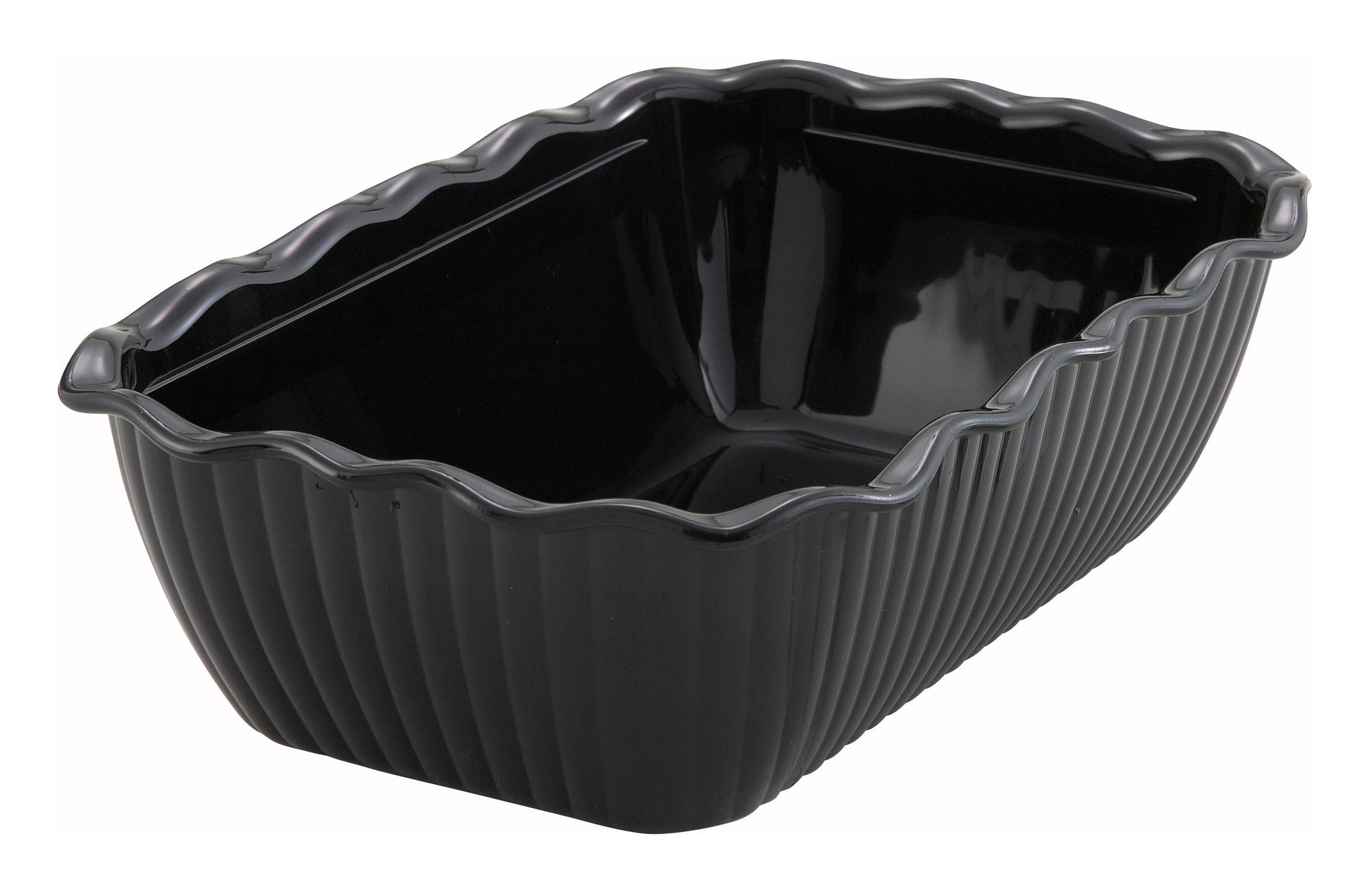 Winco CRK-10K 10" x 7" x 3" Black Deli Crock