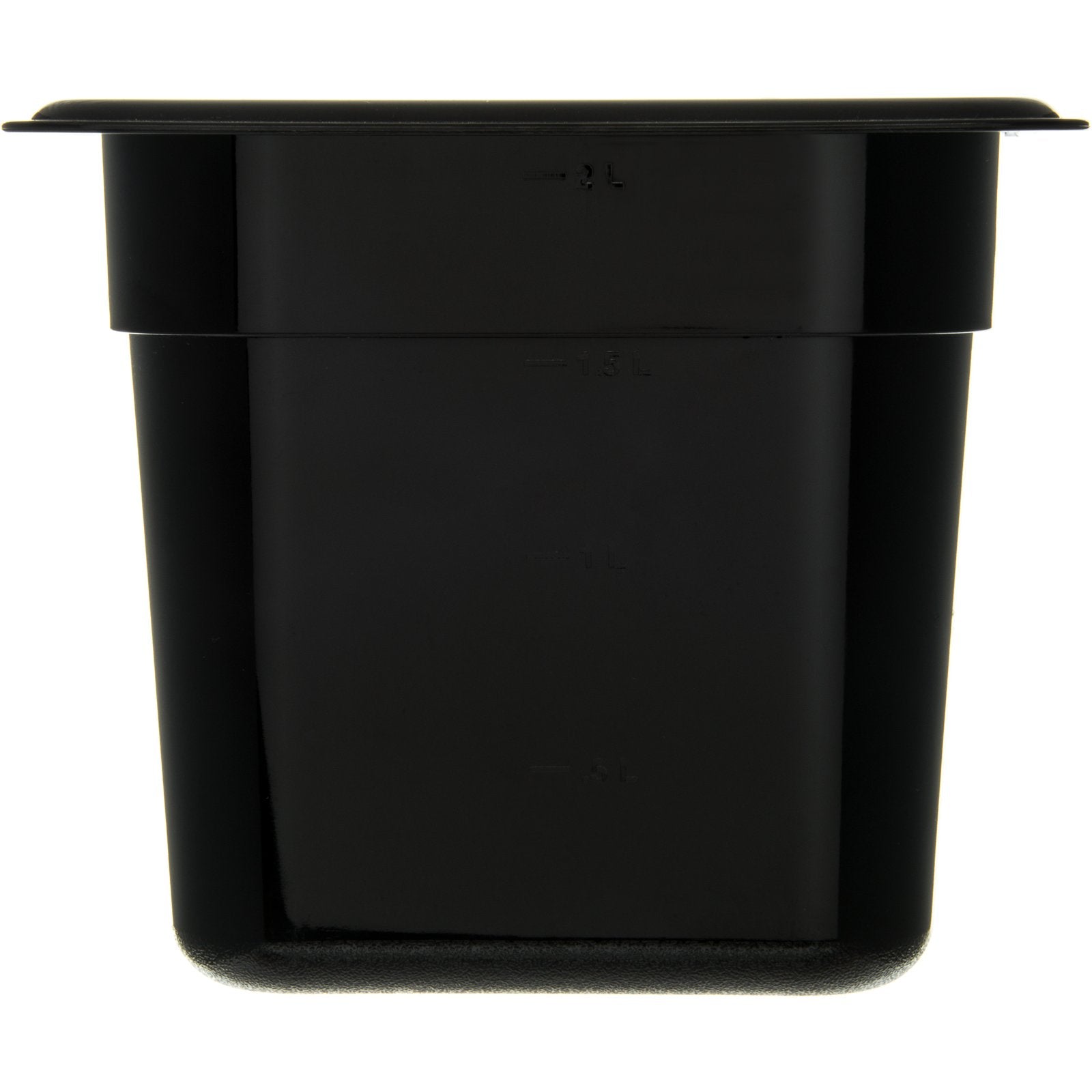Carlisle 3088503 1/6 Size Black High Heat Plastic StorPlus Food Pan, 6" Deep
