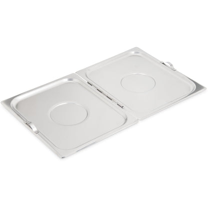 Carlisle 607000H Full-Size Stainless Steel DuraPan Steam Table Hotel Pan Center Hinged Cover