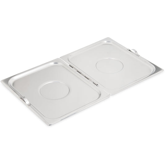 Carlisle 607000H Full-Size Stainless Steel DuraPan Steam Table Hotel Pan Center Hinged Cover