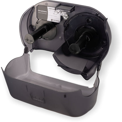 San Jamar R3690TBK Black Pearl Dual Oceans Versatwin Standard Roll Tissue Dispenser, 1.5" core