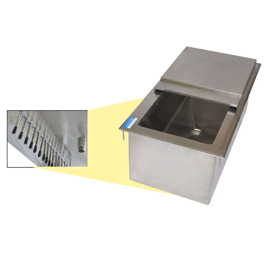 BK Resources DICP8-2820 28" X 20" Stainless Steel Dropin Ice Bin With 8C Cold Plate