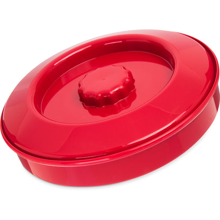 Carlisle 47505 7-1/4" / 1-15/16" Red Polypropylene Tortilla Server w/Lid