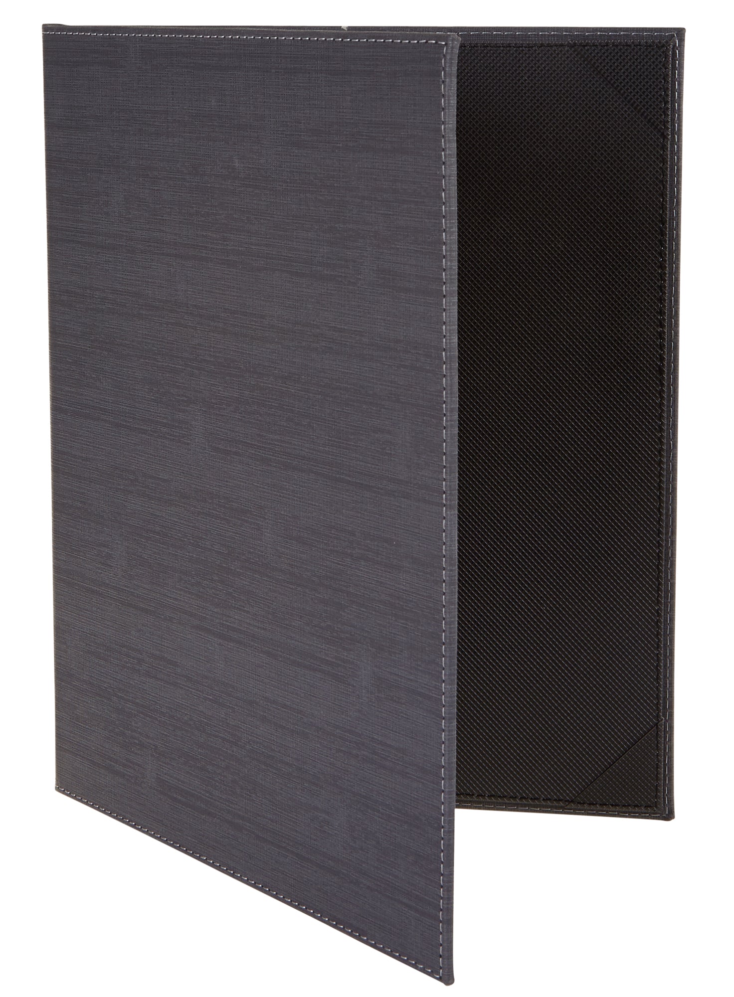 Winco LMD-811BK Black Two-Views Menu Cover For 8-1/2 X 11" Inserts