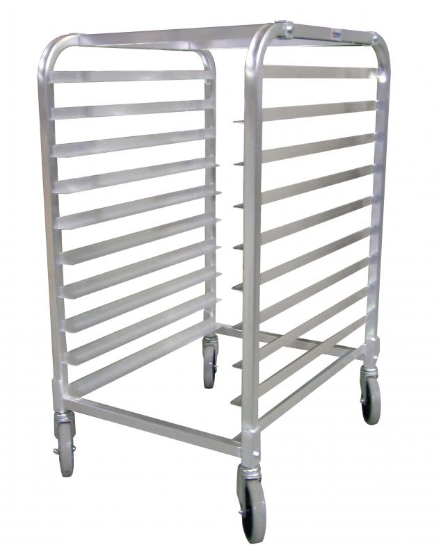 Omcan 22128 Aluminum Top Bun Pan Rack with 10 slides and 3" spacing