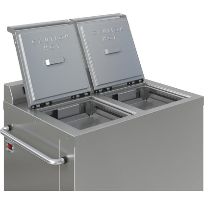 Dinex DXPSBH2WB 9" Wax Bases 2 Silo Stainless Steel Colossus Wax Base Heater