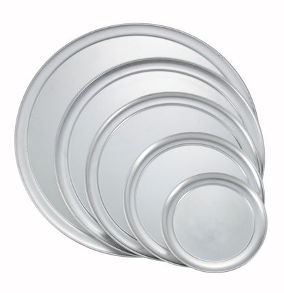 Winco APZT-15 15" Aluminum Wide Rim Pizza Tray
