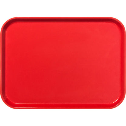 Carlisle 1612FG017 16.4" x 12" Red Solid Rectangular Glasteel Tray