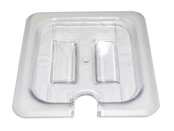 Omcan 80024 Half-size Clear Polycarbonate Slotted Cover for 1/3 size Food Pans