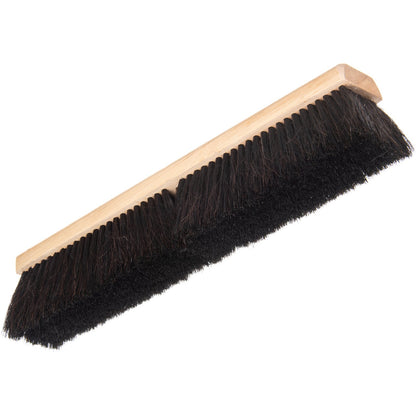 Carlisle 4504003 18" Flo-Pac Hardwood Push Broom Head with Black Blended Horsehair Bristle