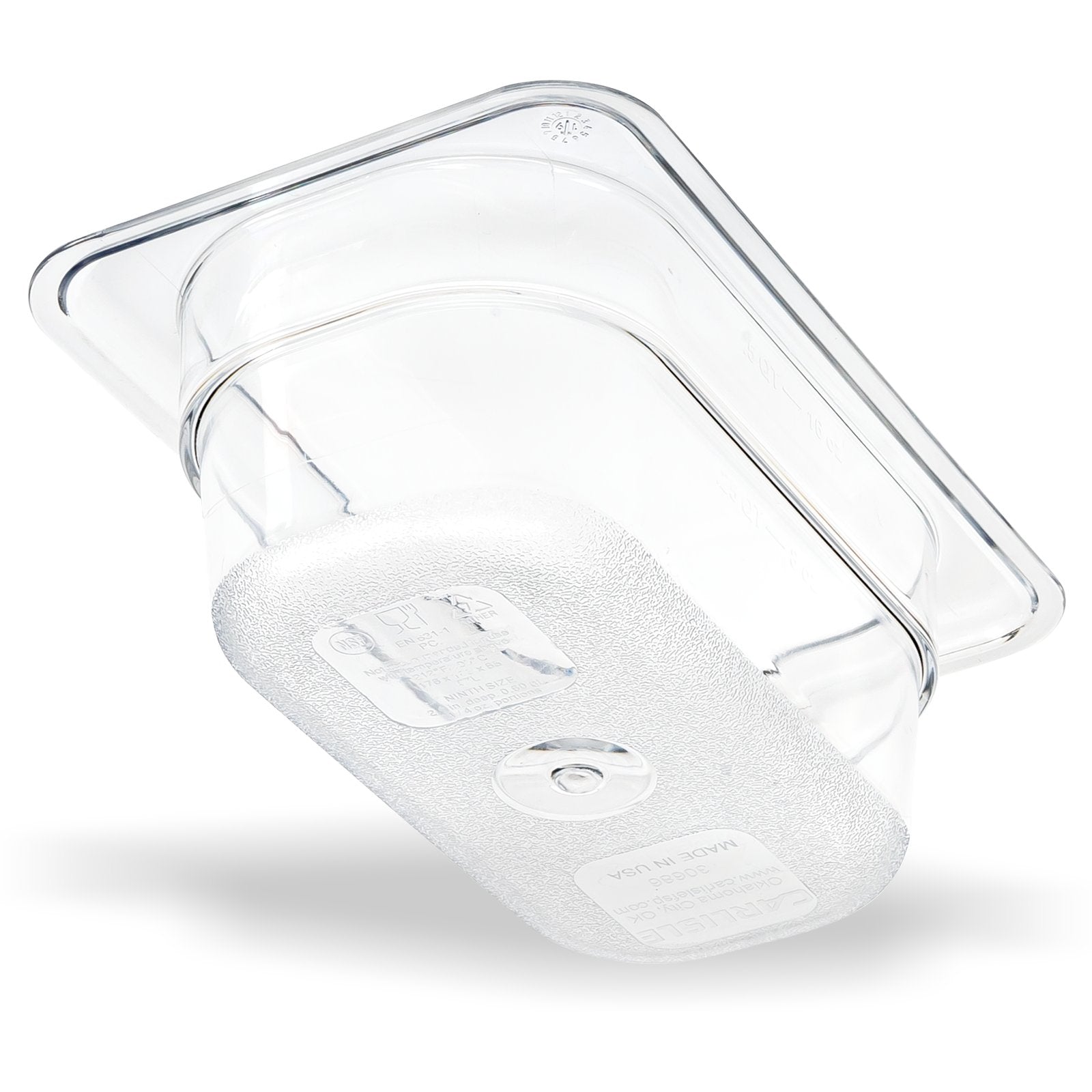 Carlisle 3068607 1/9 Size Clear Polycarbonate StorPlus Food Pan, 2.5" Deep