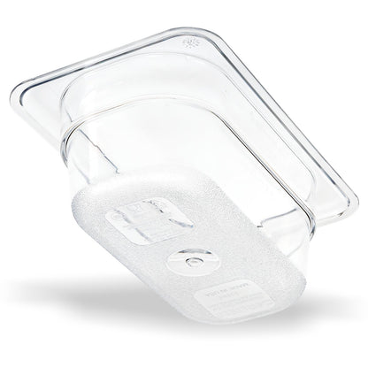 Carlisle 3068607 1/9 Size Clear Polycarbonate StorPlus Food Pan, 2.5" Deep